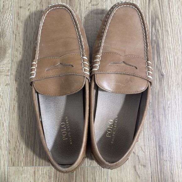Polo Ralph Lauren Wes Penny Loafers Mens 10.5 D Brown Leather Driving Moccasin main image 7